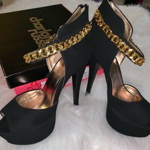 🆕 Chainlink Peeptoe Heels